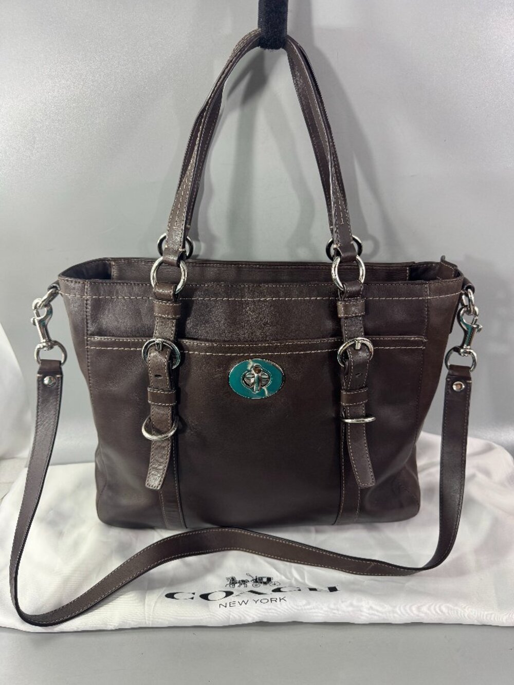 Authentic Coach F14015 Chelsea Dark Brown Shoulder Bag